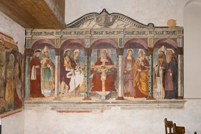 Saint Pietro og Paolo kirken, Valvasone, Friuli, Italien (fresco) af Pietro da Vicenza