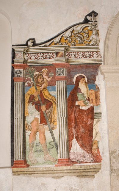 Saint Pietro og Paolo kirken, Valvasone, Friuli, Italien (fresco) af Pietro da Vicenza