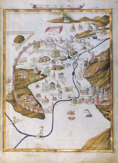 Udsigt over Rom af Pietro del Massaio
