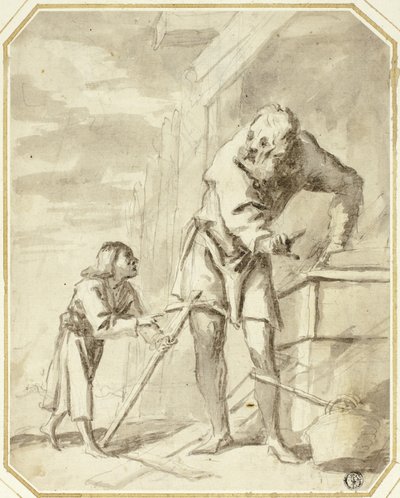 Sankt Josef med Jesusbarnet i hans tømrerværksted af Pietro della Vecchia