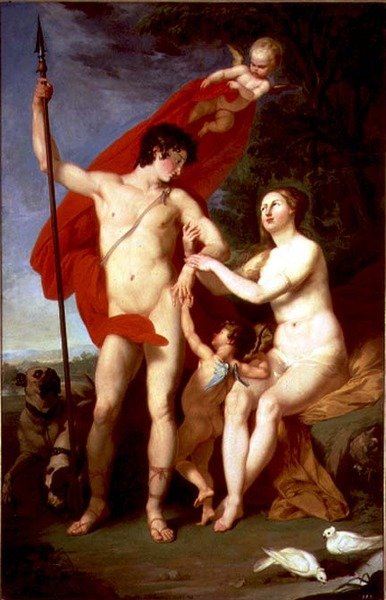 Venus og Adonis af Piotr Ivanovich Sokolov