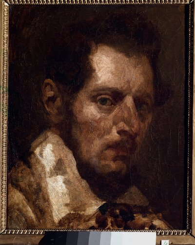 Selvportræt på Theodore Gericaults måde - olie på lærred af Piotr Michalowski