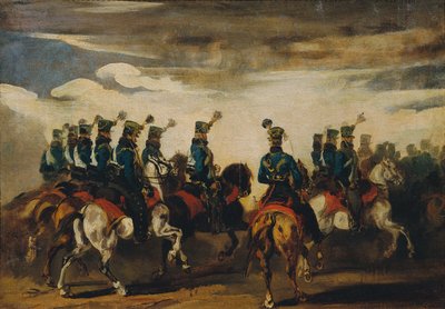 Østrigske blå husarer af Piotr von Michalowski