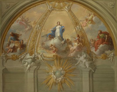 Den ubesmittede undfangelse, ca. 1730 af Placido Costanzi