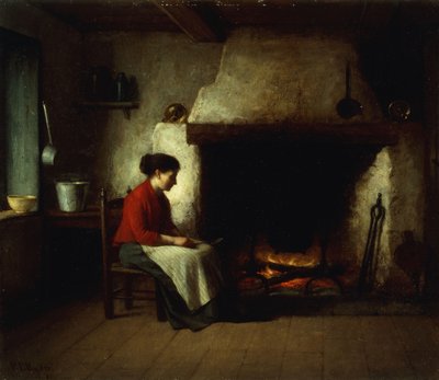 Ved ildstedet, 1881 af Platt Powell Ryder