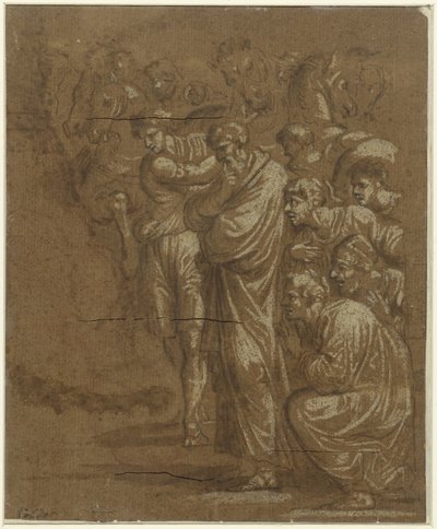 Tilbedelse af kongerne af Polidoro da Caravaggio (possibly)