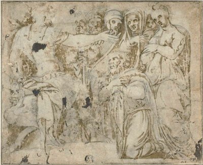 Familie af Darius før Alexander af Polidoro da Caravaggio