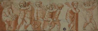 Frise med otte putti af Polidoro da Caravaggio