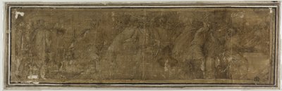 Mucius Scaevola krydser Tiberen, har til hensigt at myrde Porsenna, men dræber sin kasserer ved en fejl af Polidoro da Caravaggio