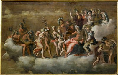 Psyke modtaget i Olympen ... af Polidoro da Caravaggio