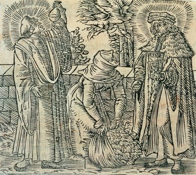 Indsamling af urter til medicin, 1534 af Polish School