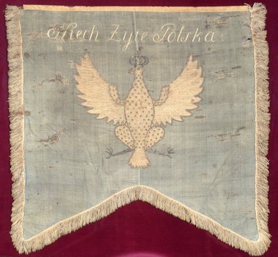 Vimpel fra tiden for Tadeusz Kosciuszko (1746-1817) oprøret i 1794 (uld) af Polish School