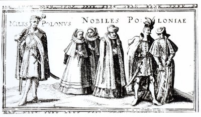 Polsk adel (gravering) (sort foto) af Polish School