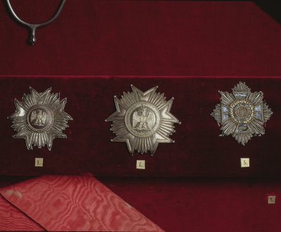 Prins Josef Anton Poniatowskis ordener (1763-1813) (sølv med sølvtråd og pailletter) af Polish School