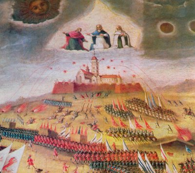 Den svenske belejring af klostret Jasna Gora i 1655 af Polish School