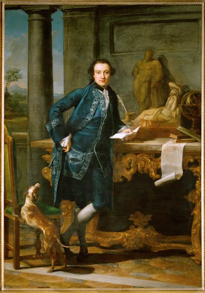 Charles John Crowle, en gentleman, der kom til Italien på sin "Grand Tour" ... af Pompeo Girolamo Batoni