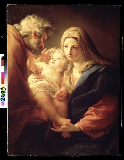""Den hellige familie"" (Den hellige familie) Maleri af Pompeo Girolamo Batoni (1708-1787) omkring 1740 Pushkin Museum, Moskva af Pompeo Girolamo Batoni