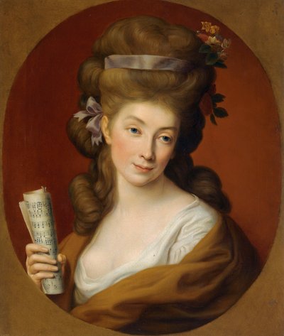 "" Portrait de la noble polonaise Izabela Lubomirska "" (Portræt af prinsesse Izabela Elzbieta Potocka, født Lubomirska (1736-1816)) Peinture de Pompeo Batoni (1708-1787) - 1780 - Olie på lærred Samling Dim 65. cmx Privat af Pompeo Girolamo Batoni