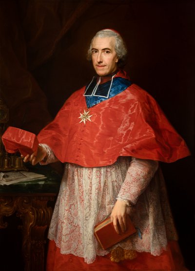 Portræt af kardinal Jean-François Joseph de Rochechouart af Pompeo Girolamo Batoni