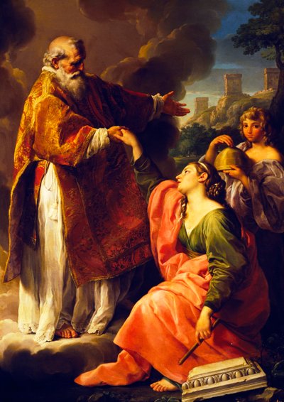 San Marino rejser republikken, af Pompeo Batoni (1708-1787), maleri. af Pompeo Girolamo Batoni