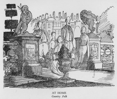 At Home, Country Folk (litho) af Pont