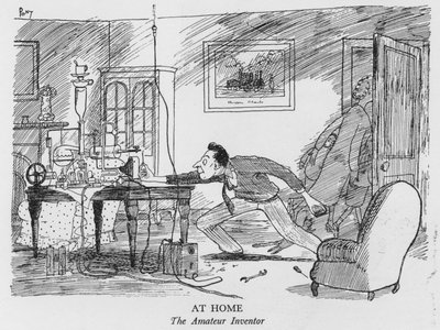 At Home, amatøropfinderen (litho) af Pont