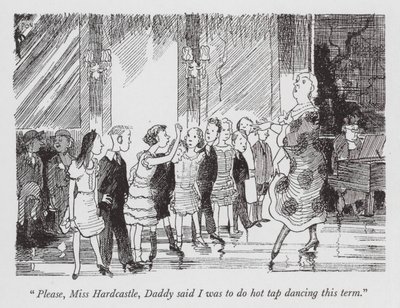 "Bitte, Miss Hardcastle, Daddy sagte, ich solle dieses Semester heißes Stepptanzen machen" von Pont (1908-40)