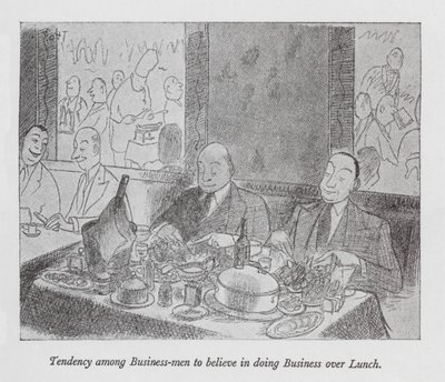 Tendenz unter Geschäftsleuten, Geschäfte beim Mittagessen zu machen von Pont (1908-40)