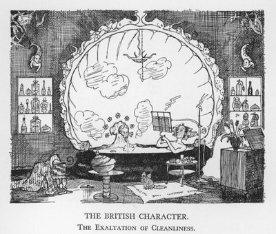 Den britiske karakter, The Exaltation of Cleanliness (litho) af Pont
