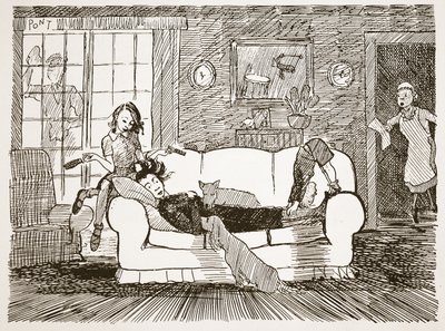 En halv times hvile efter måltider, illustration fra 