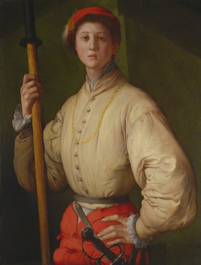 Portræt af en helleberdier Francesco Guardi, 1528-1530 af Jacopo Pontormo