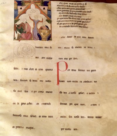 Ajuda Song Verses, Side 195R, 13.-15. århundrede af Portuguese School