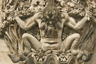 Gargoyle af et havmonster af Portuguese School