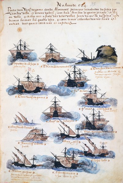 Vasco da Gamas rejser, den portugisiske ekspedition af Portuguese School