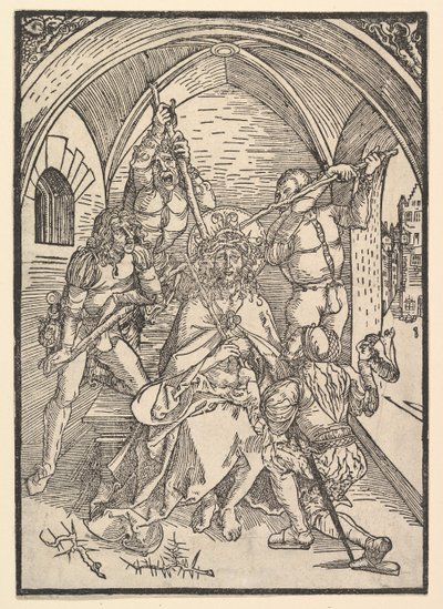 Kristus kronet med torne, ca. 1500. af Possibly Albrecht Dürer