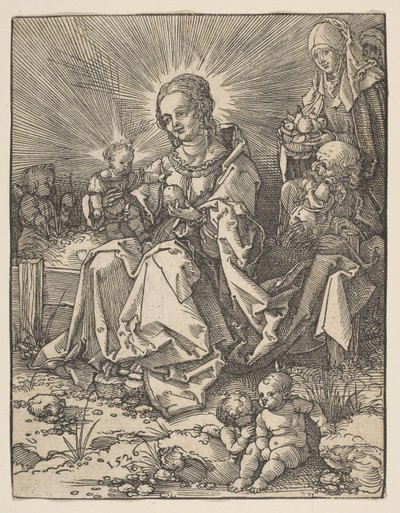 Madonnaen på en græsklædt bred, 1526. af Possibly Albrecht Dürer