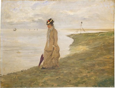 Kvinde ved havet af Possibly French 19th Century