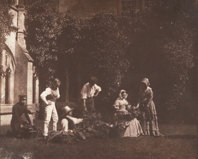 Frugtsælgerne, ca. 1845. af Possibly by William Henry Fox Talbot.