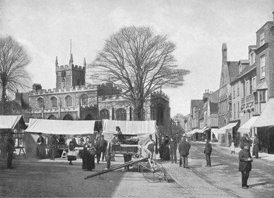 Market-Place, Huntingdon, c1896 af Poulton and Co