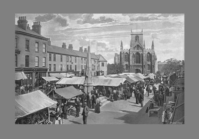 Market Place, Selby, c1900 af Poulton and Co