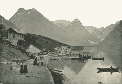 Mundal, ved Fjaerlandsfjorden, Sogn, Norge, 1895. af Poulton and Co