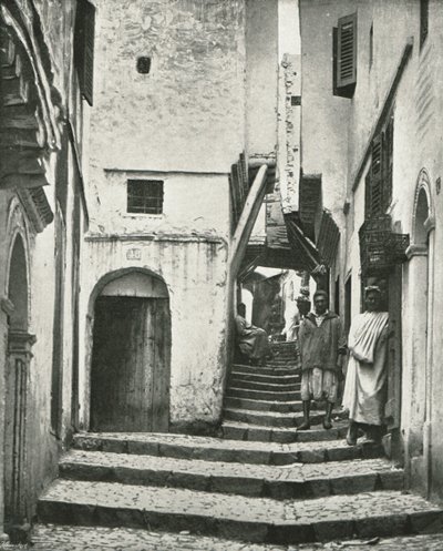 Rue de la Kasbah, Algier, Algeriet, 1895. af Poulton and Co