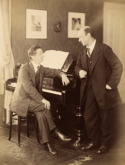 Alexander Zemlinsky og Arnold Schönberg i Prag, 1917. af Prague . Photo studio Schlosser and