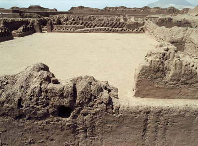 Chimu-kultur: udsigt over den præcolumbianske by Chanchan, 850-1470 e.Kr af Pre Columbian Pre Columbian