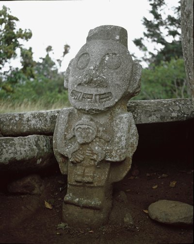 Megalitisk skulptur af frugtbarhedsgudinden af Pre Columbian Pre Columbian