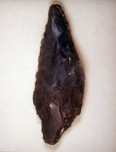 Pile peger i flint. Varese. Milanos arkæologiske museum af Prehistoric Prehistoric