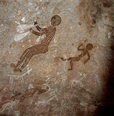 Menneskefigurer. Hulemalerier, 8000-7000 f.Kr af Prehistoric Prehistoric
