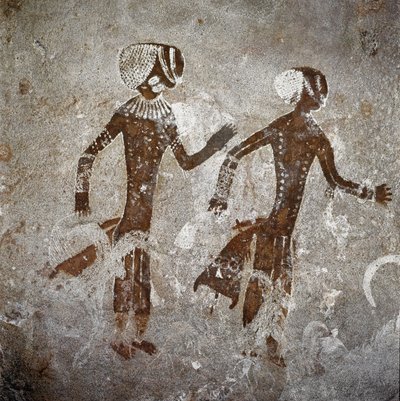 Menneskefigurer. Hulemalerier, 8000-7000 f.Kr af Prehistoric Prehistoric