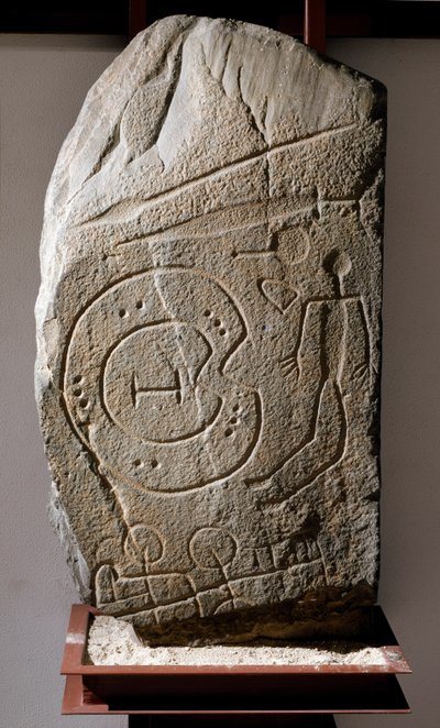 Iberisk Stele af Solana de Cabanas kriger. 8.-6. århundrede f.Kr af Prehistoric Prehistoric
