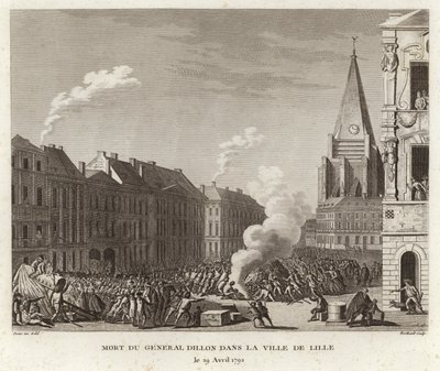 General Dillons død i Ville de Lille af Prieur